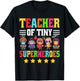Pre-K Teacher Early Childhood Preschool Pre-K Teacher Of Tiny Superheroes - -Adults, Black, Small, Short Sleeve T-Shirt - T-Shirt | Black