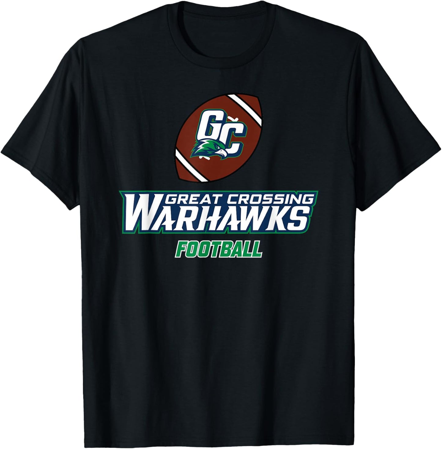 Great Crossing High School Warhawks Football T-Shirt - T-Shirt | Black