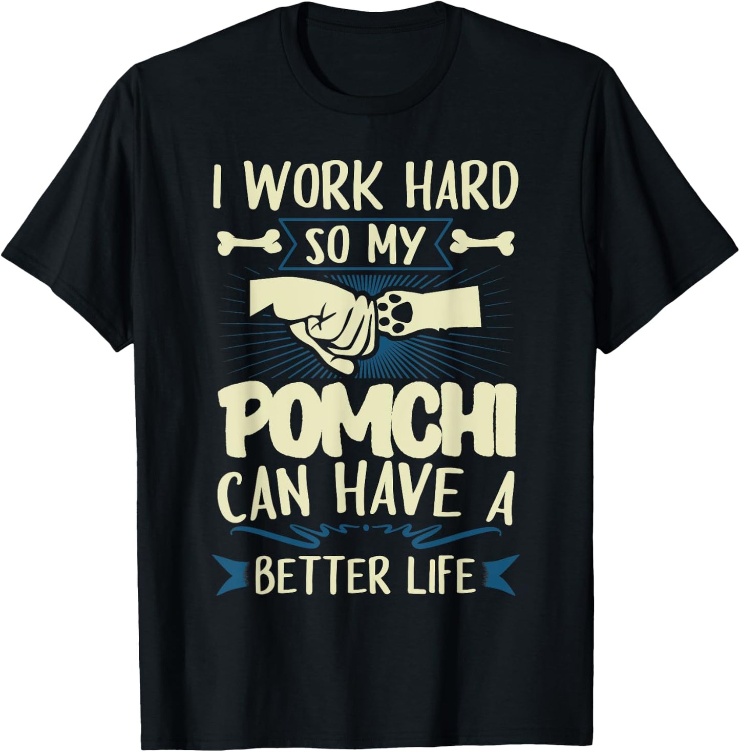 Pomchi Shirt Men Women Dog Mom Dog Lover T-Shirt - T-Shirt | Black