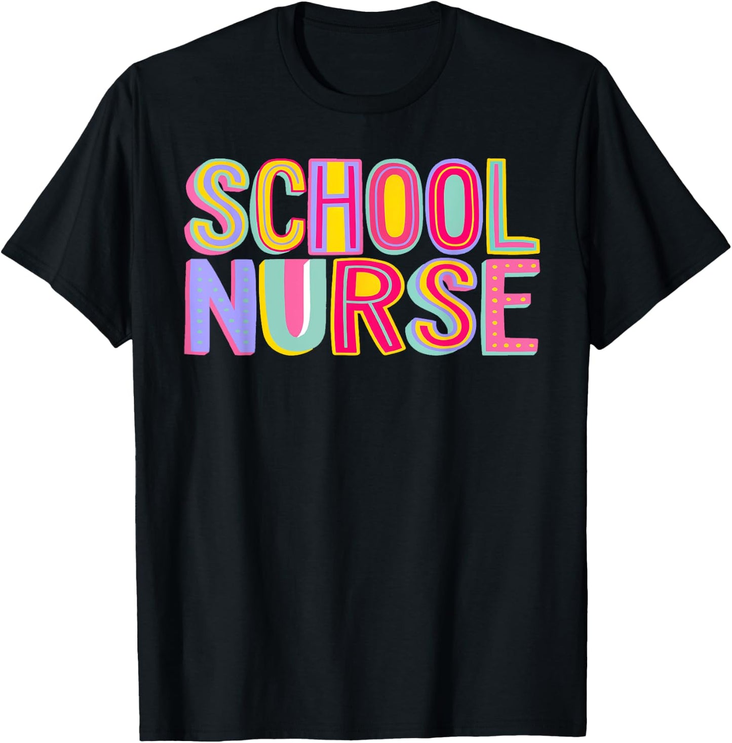 Retro School Nurse Nursing Groovy Nurse Retro Pink Nurse T-Shirt - T-Shirt | Black