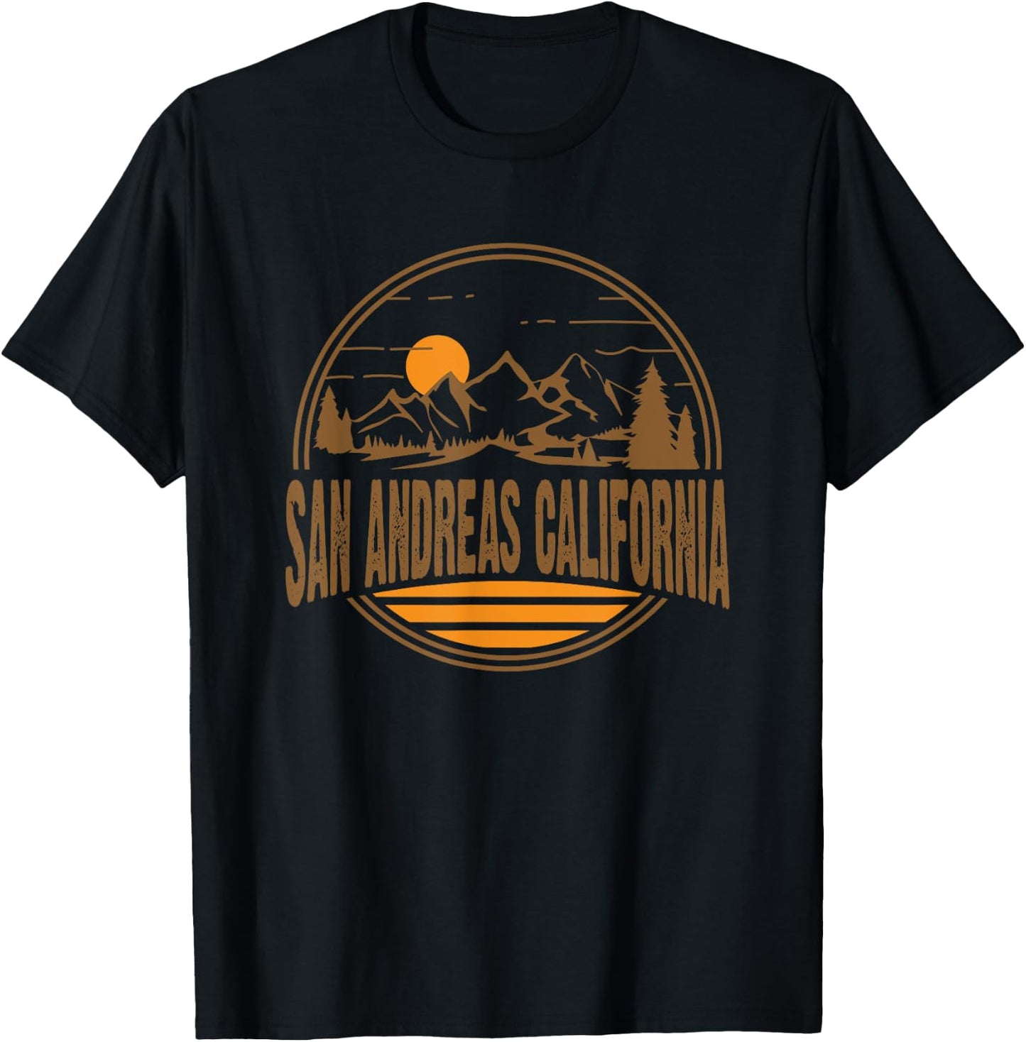 Vintage San Andreas, California State Gift T-Shirt - T-Shirt | Black