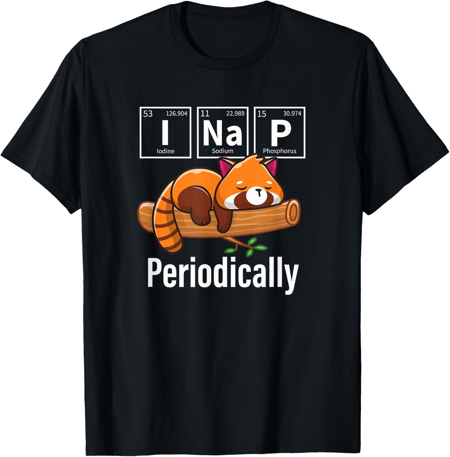 Kawaii Kids Cute I Nap Periodically Red Panda Lover T-Shirt - T-Shirt | Black