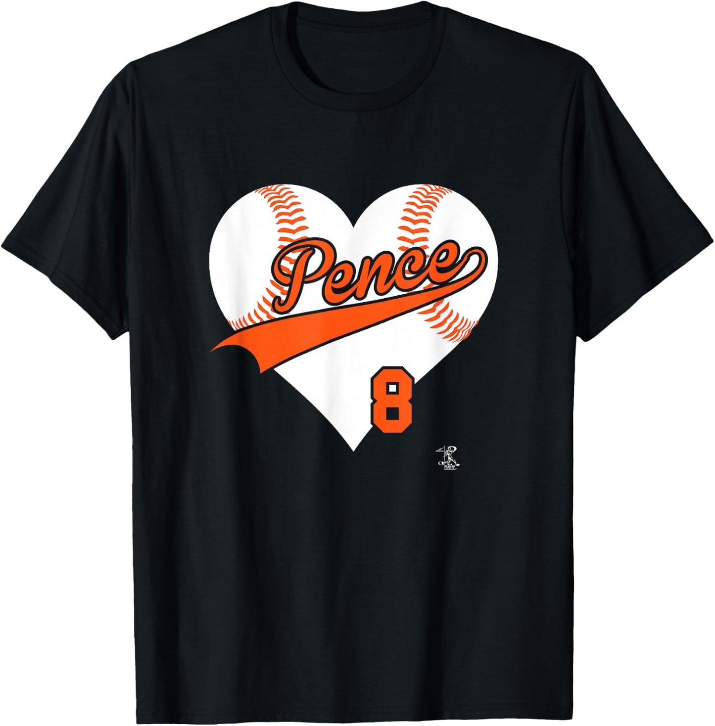 Hunter Pence Baseball Heart Gameday T-Shirt - T-Shirt | Black