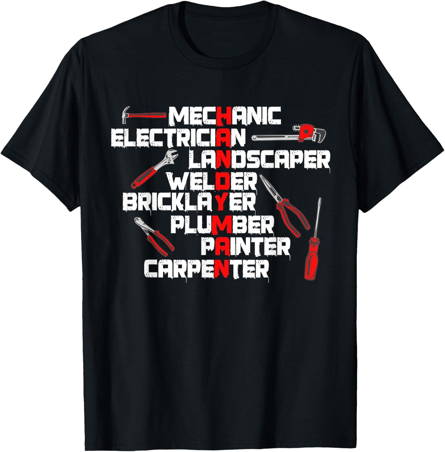 Handyman And Handyman Gift Tools Dad Father T-Shirt - T-Shirt | Black