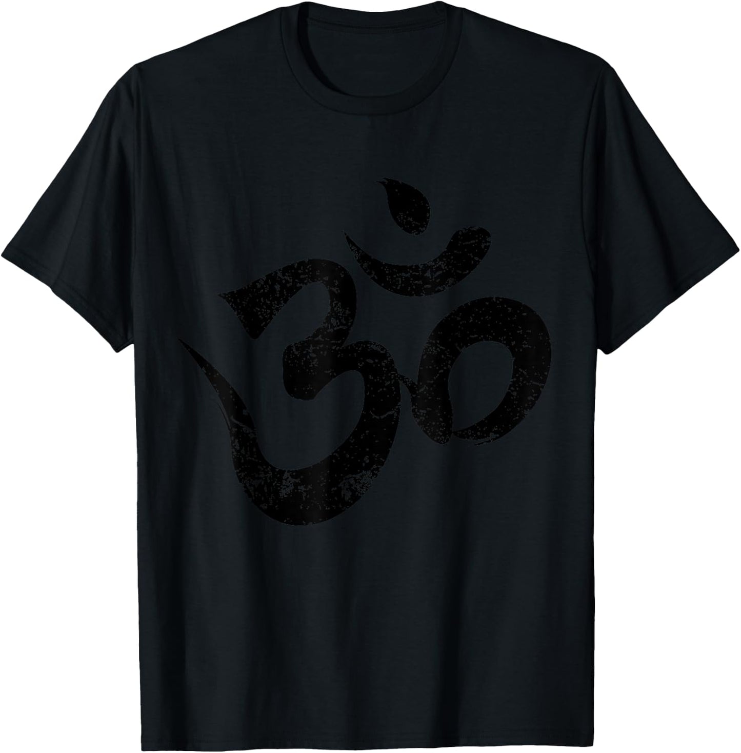 Vintage Retro Om Meditation Spiritual Indian Yoga Symbol Om T-Shirt - T-Shirt | Black