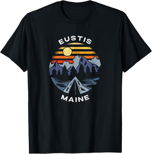Eustis Maine Mountains Vacation Camping Souvenir T-Shirt - T-Shirt | Black