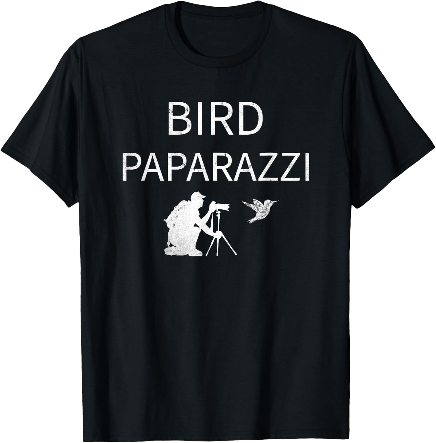 Birdwatching | Bird Photographer Gifts -Adults Black Short Sleeve Small Bird Photography T-Shirt - T-Shirt | Black