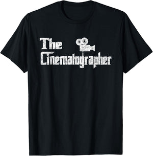 The Cinematographer Funny Film Making Movie Distressed Gift T-Shirt - T-Shirt | Black