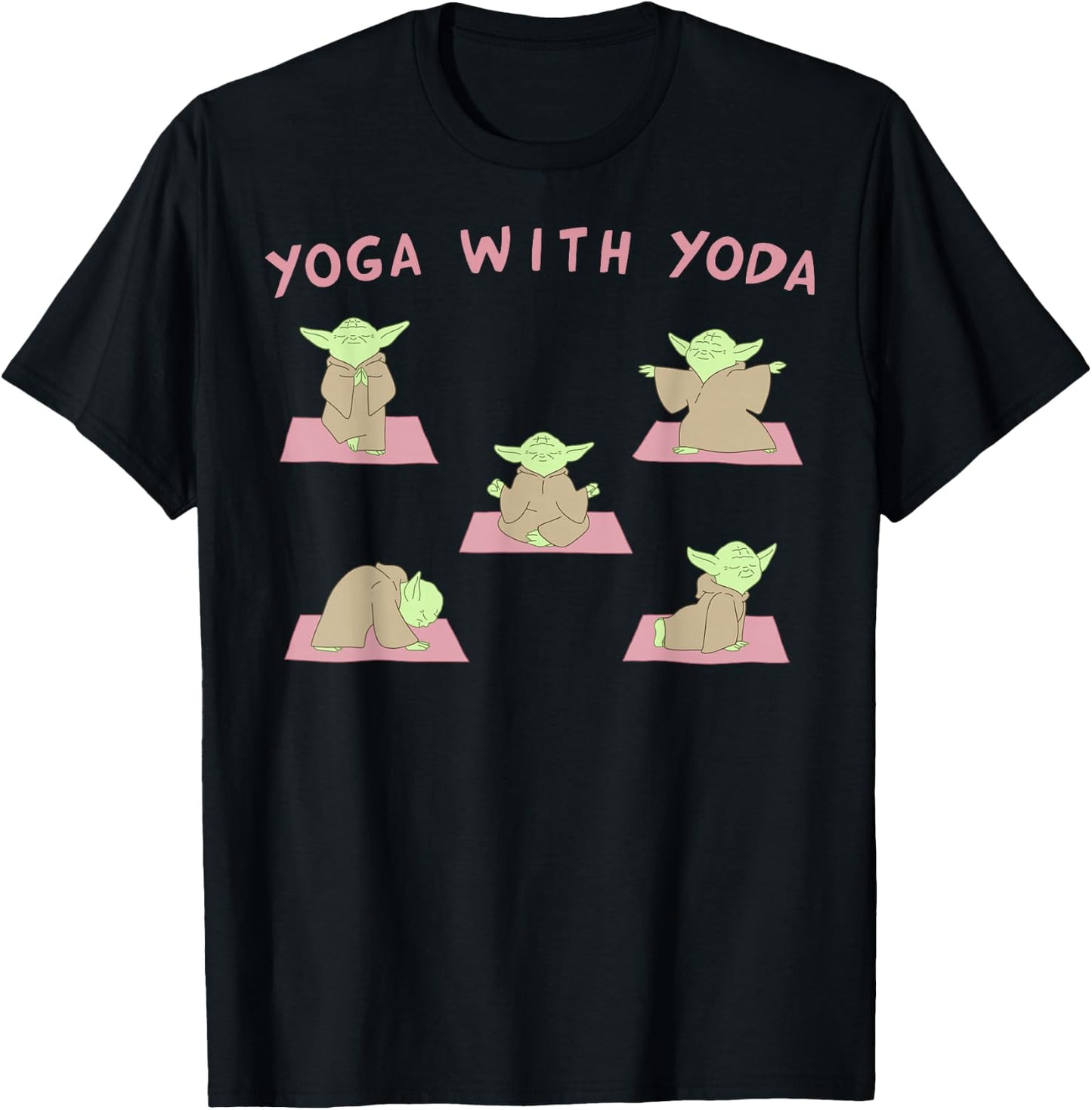 Star Wars Yoga With Yoda T-Shirt - T-Shirt | Black