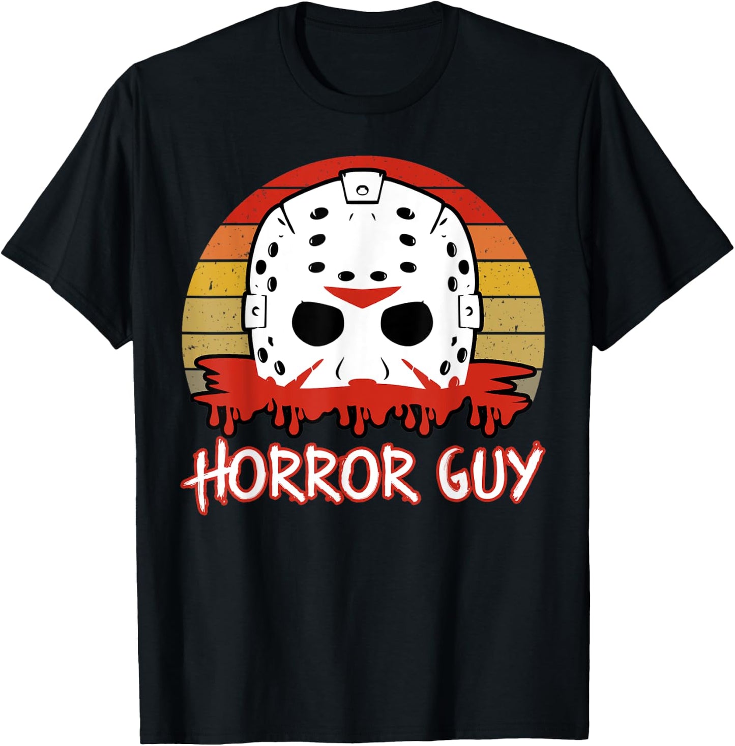 Horror Guy 80s Horror Slasher Movie Fan Halloween T-Shirt - T-Shirt | Black