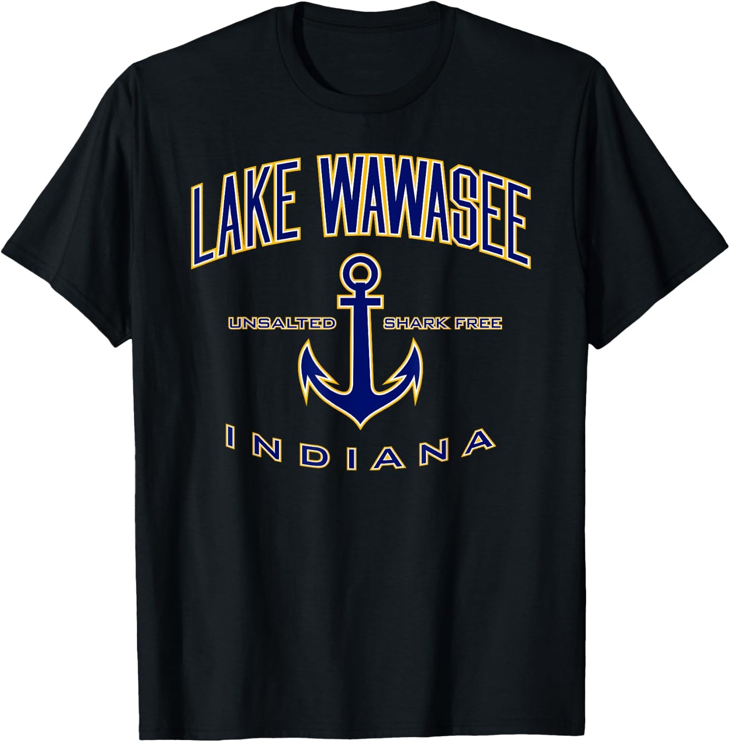 Lake Wawasee IN T-Shirt - T-Shirt | Black