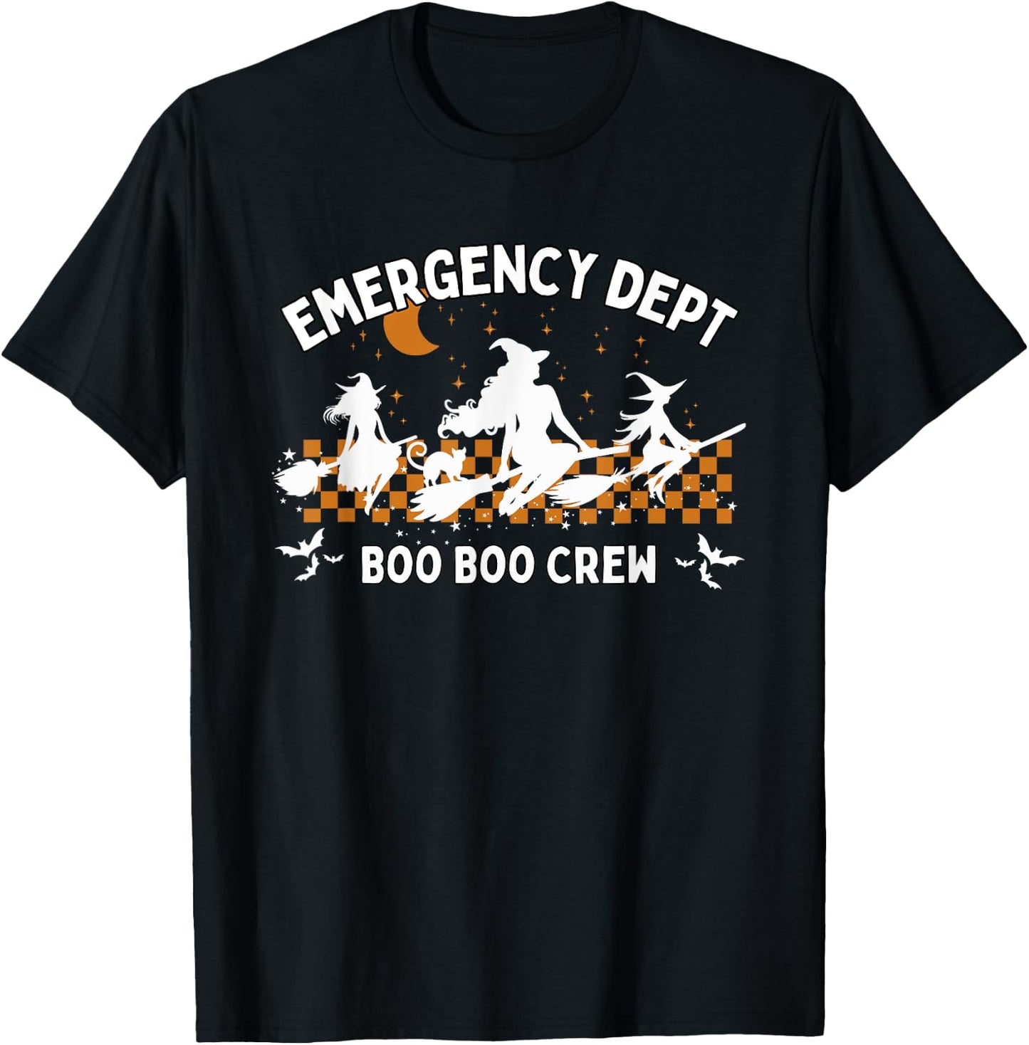 Boo Boo Crew Emergency Dept Halloween Retro ER Crew Apparel T-Shirt - T-Shirt | Black