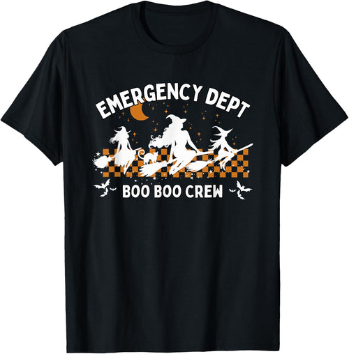 Boo Boo Crew Emergency Dept Halloween Retro ER Crew Apparel