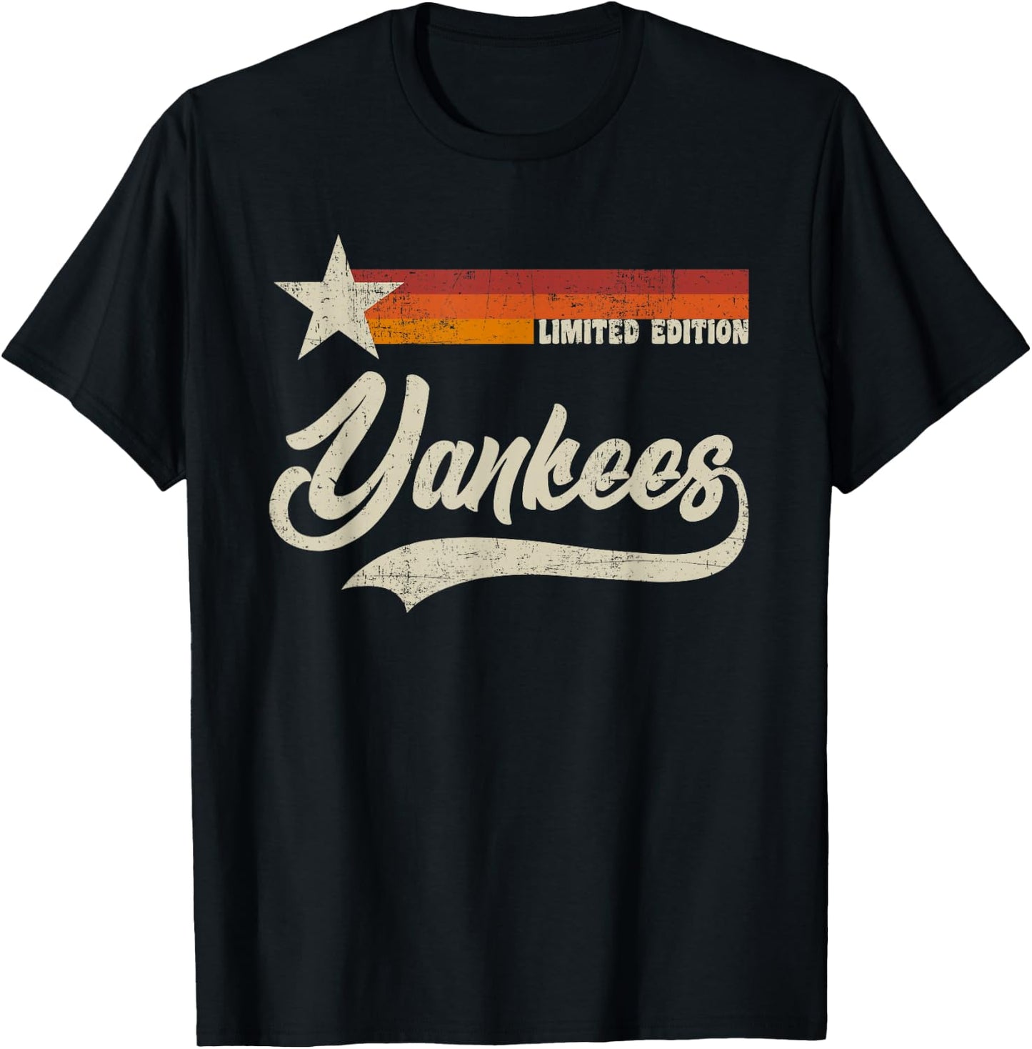 Vintage Yankees Name Retro Gift Sports Lover Women Boys T-Shirt - T-Shirt | Black