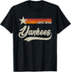 Vintage Yankees Name Retro Gift Sports Lover Women Boys T-Shirt - T-Shirt | Black