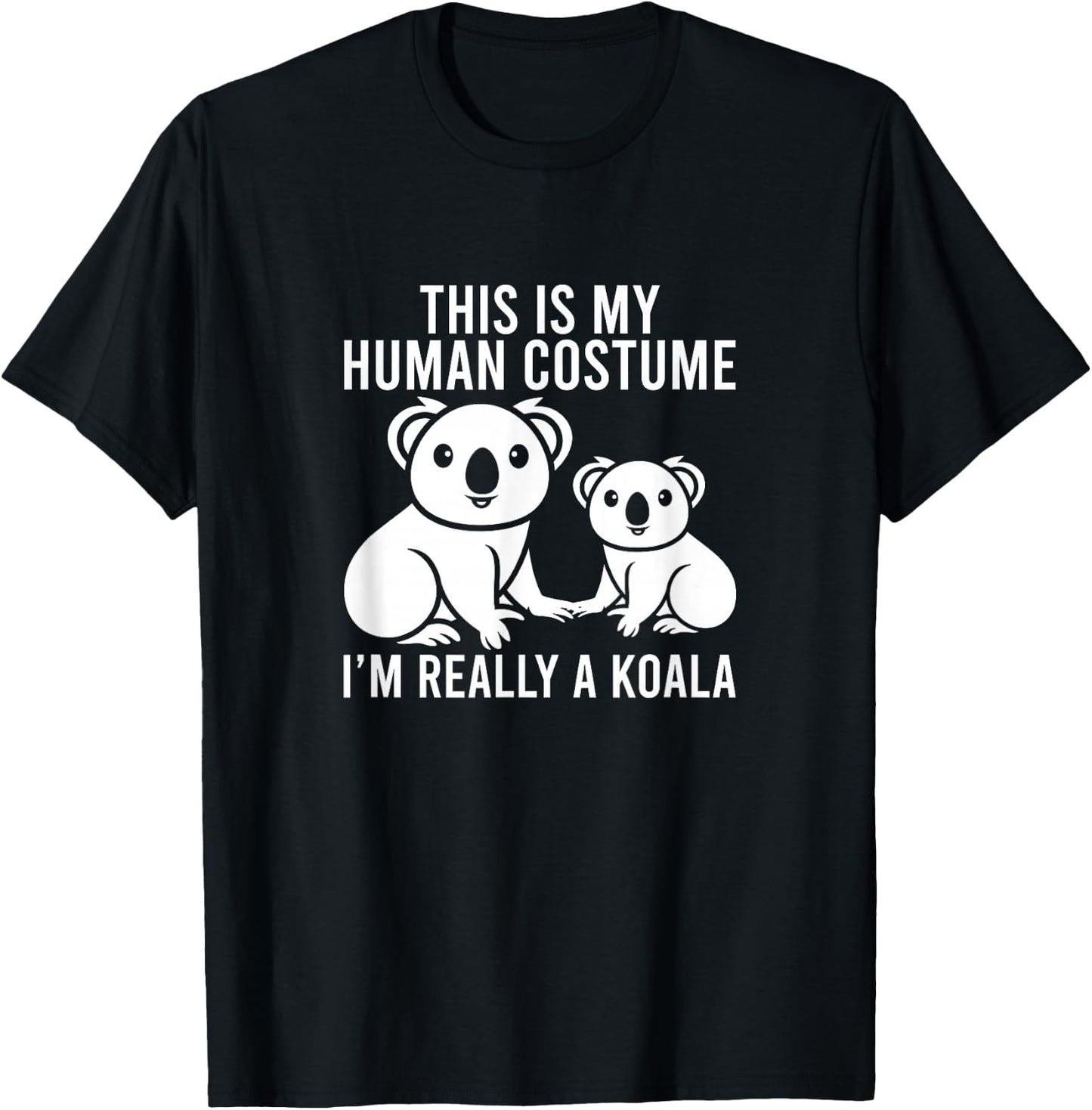 Koala Costume Men Women Boys Girls Australian Koala Bear T-Shirt - T-Shirt | Black