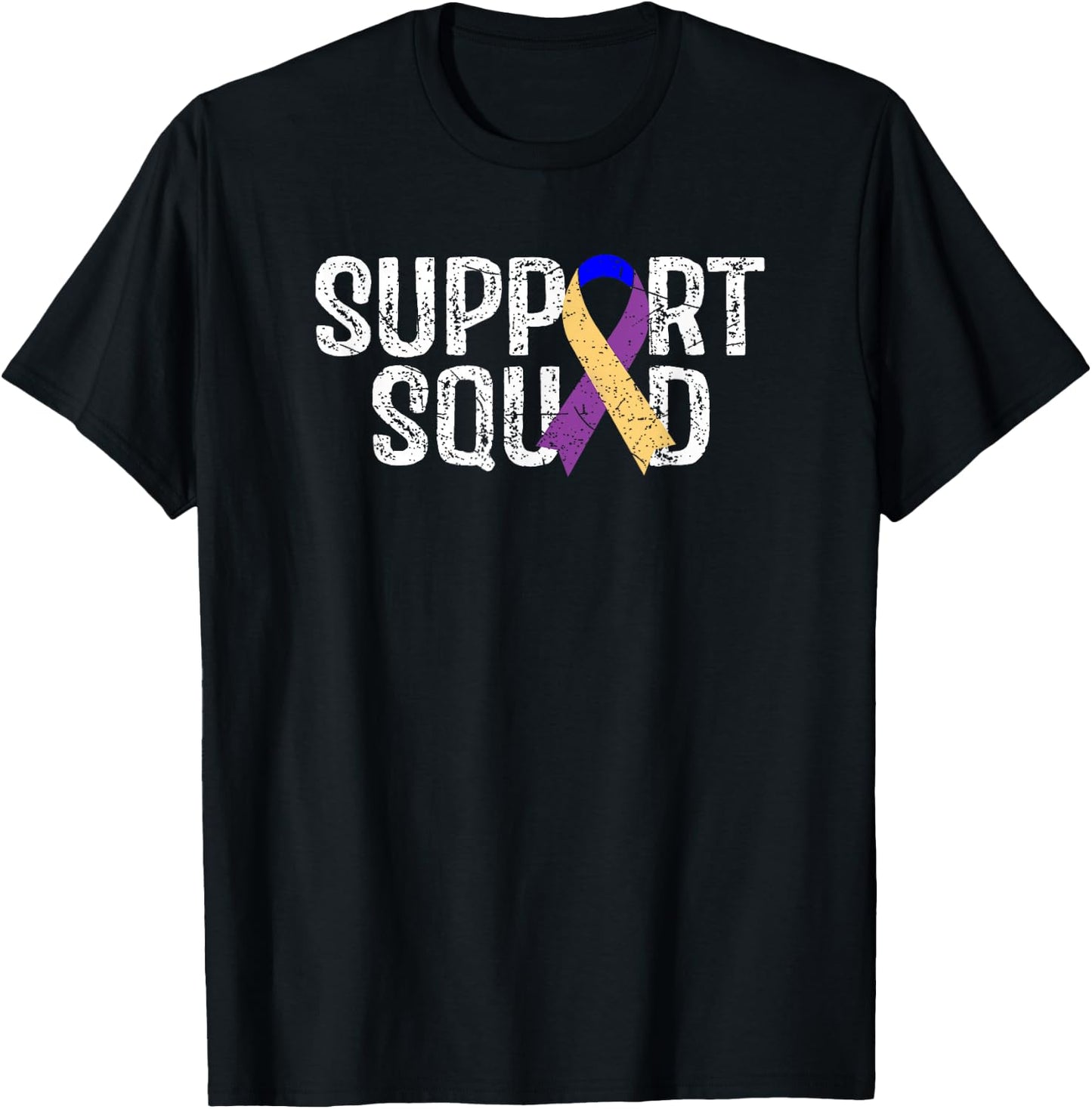 Bladder Cancer Awareness Support Squad T-Shirt - T-Shirt | Black