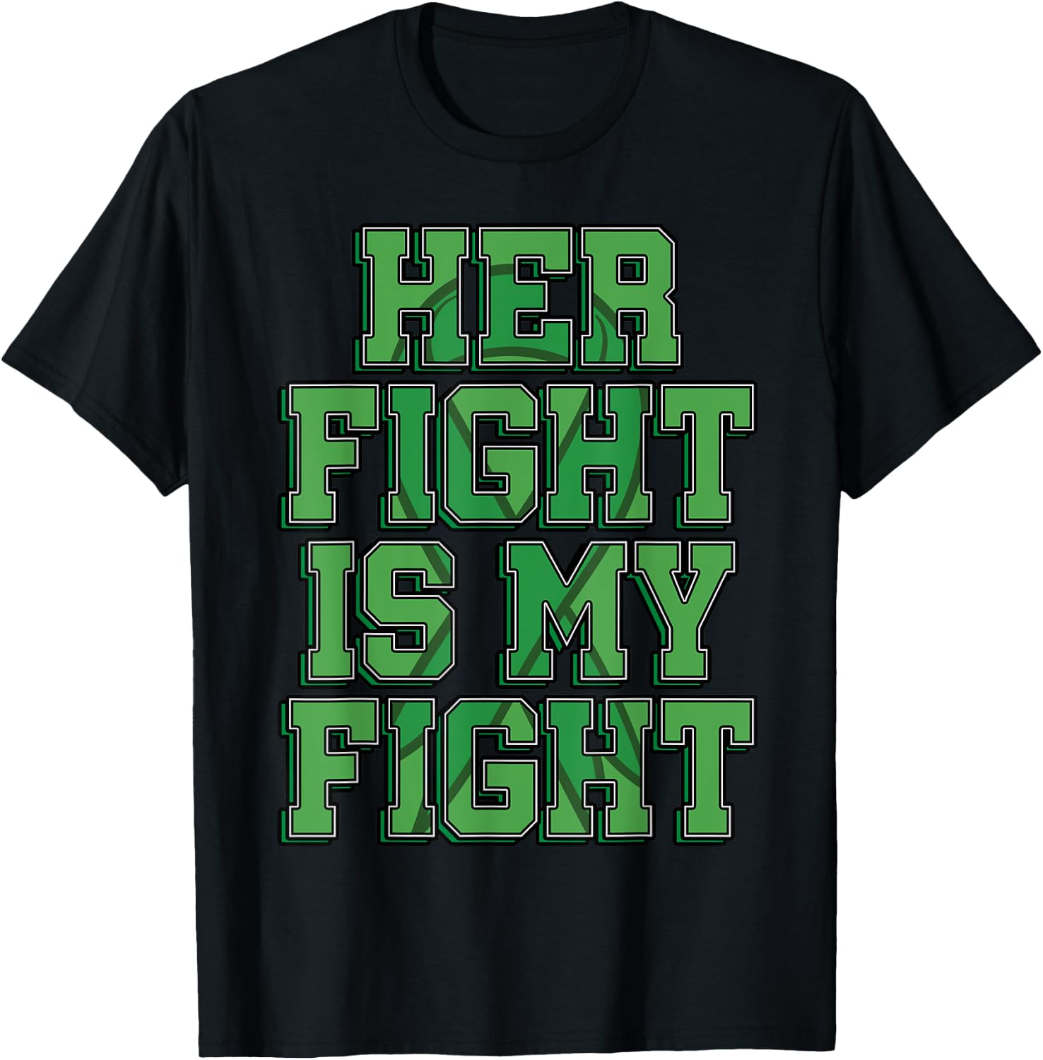 Her Fight Is My Fight Bile Duct Cancer Awareness Gift T-Shirt - T-Shirt | Black