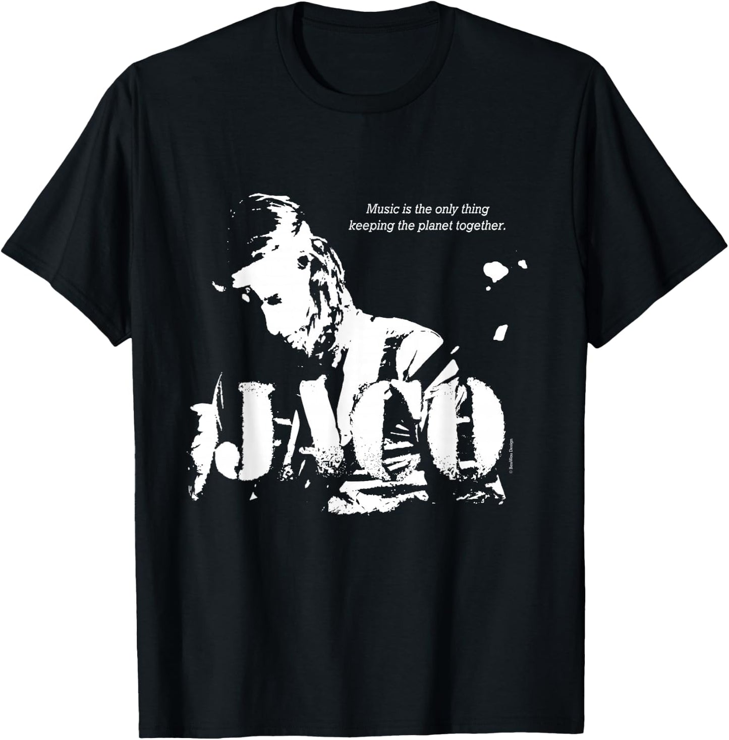 Jaco Jazz Wisdom Bassist Musician (1-color) T-Shirt - T-Shirt | Black