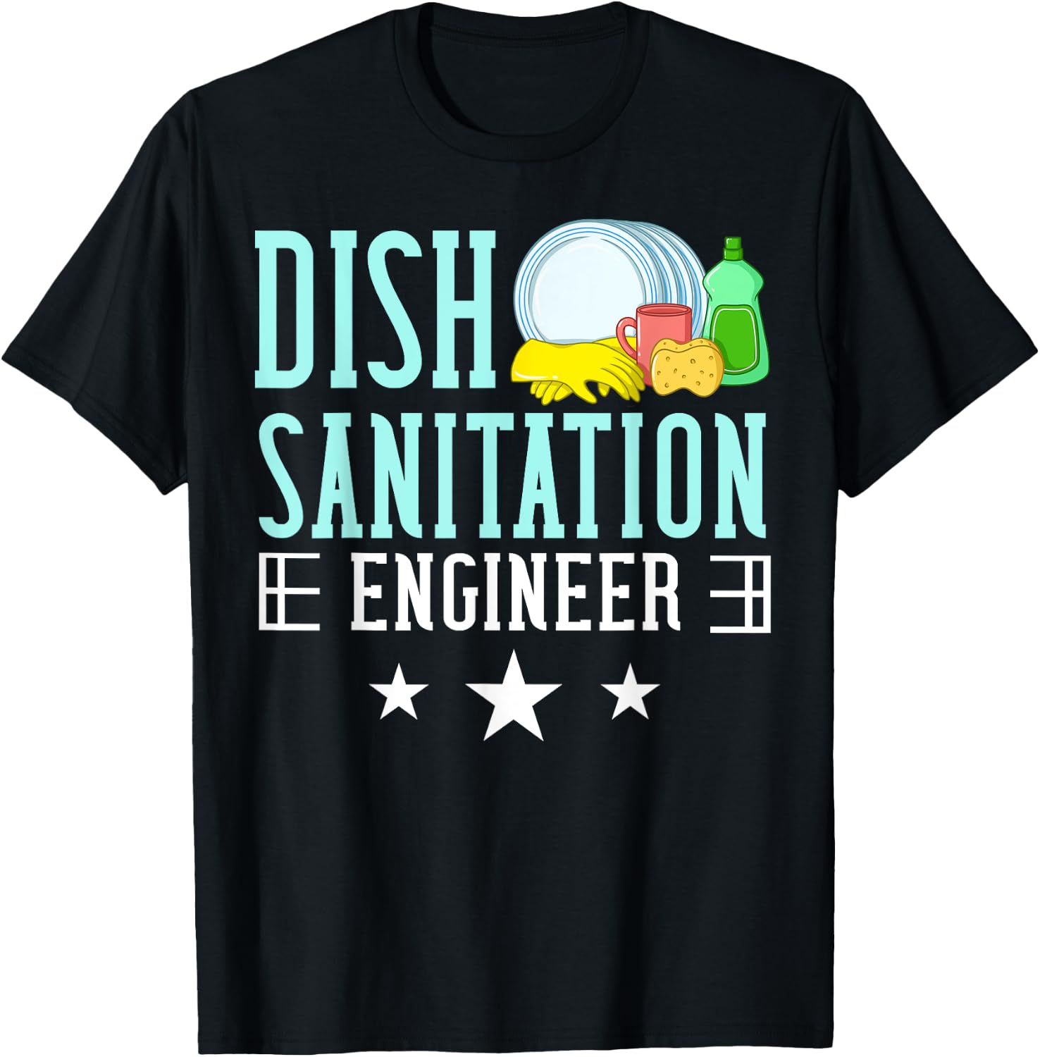 Dishwasher Dishwashing Gift Job Dish Washing T-Shirt - T-Shirt | Black