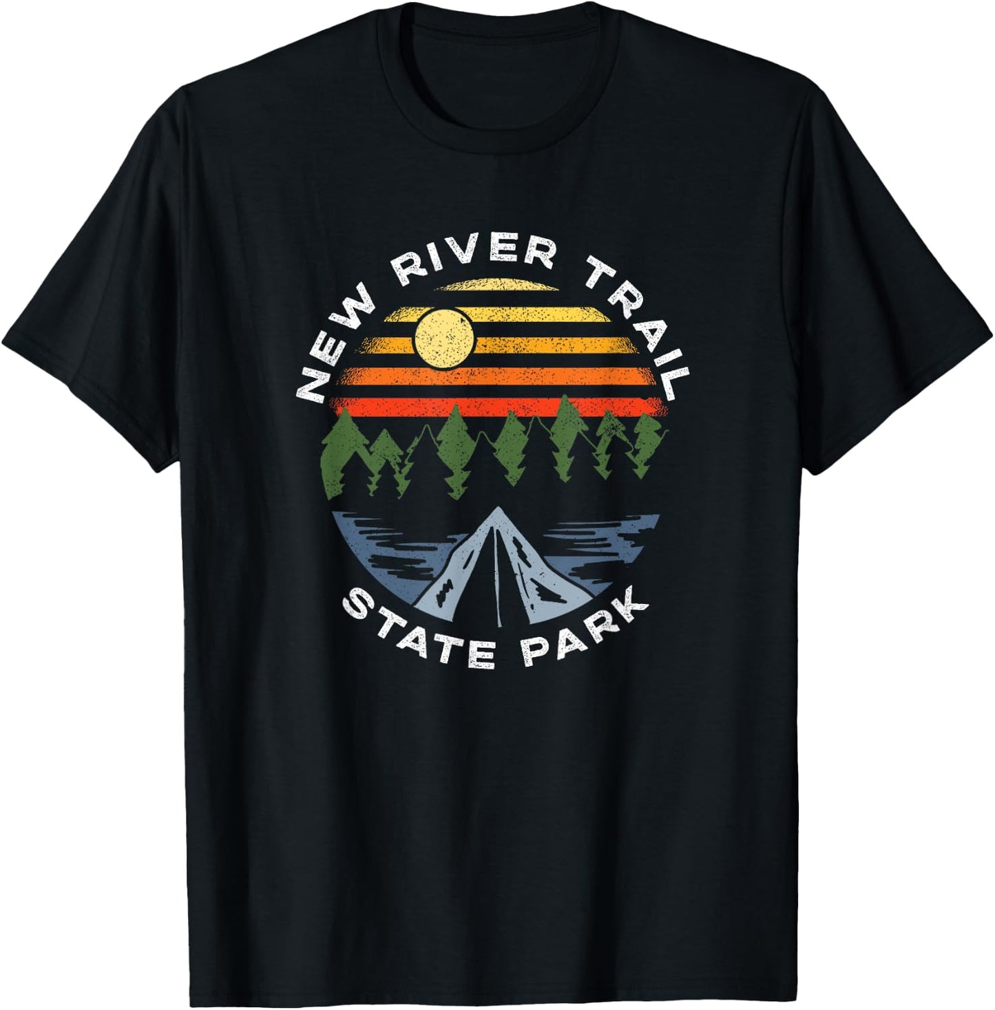 New River Trail State Park Virginia Camping VA Souvenir T-Shirt - T-Shirt | Black