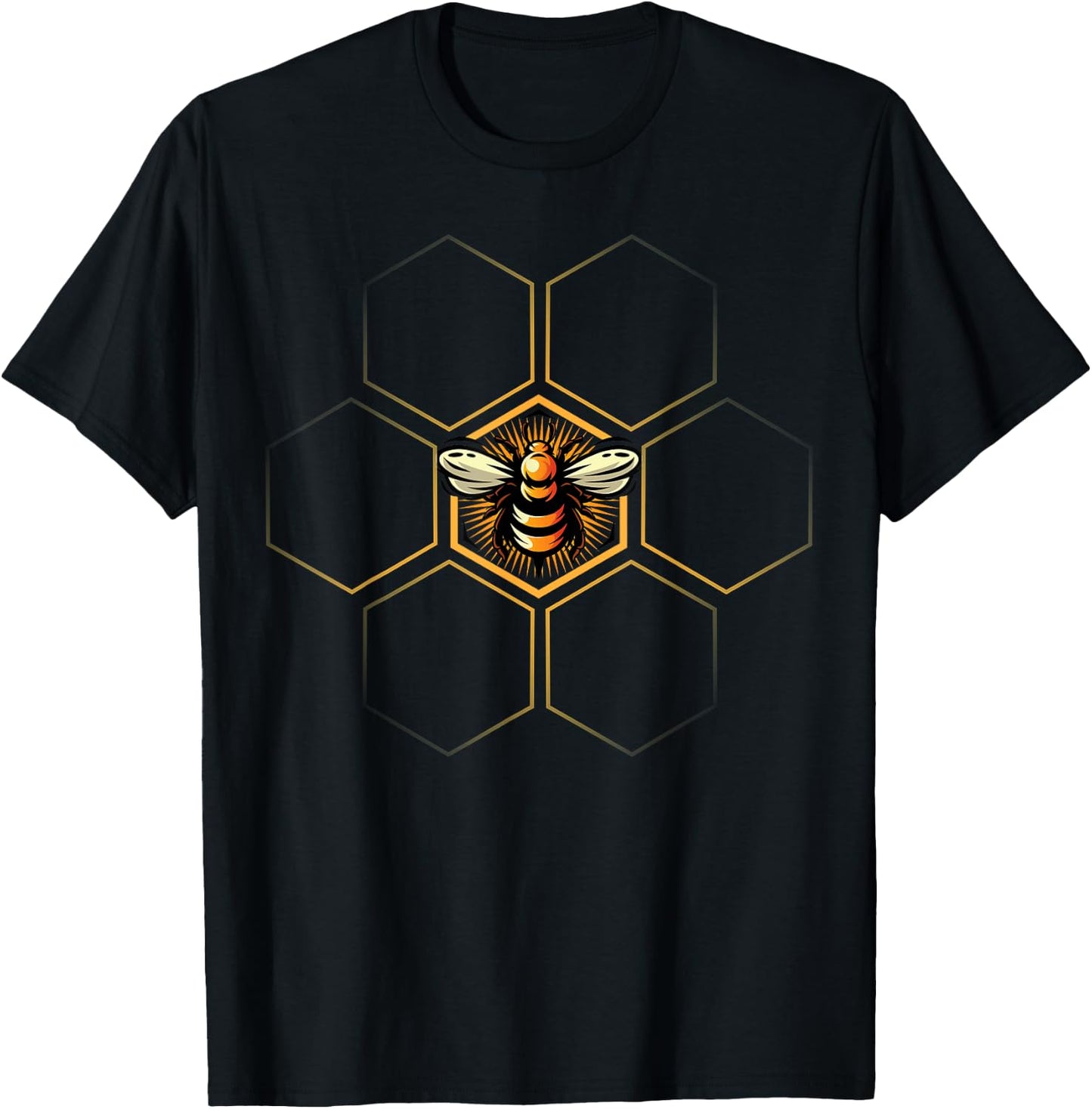 Beekeeper Shirt, Beekeeping - Honeycomb Love For Bees T-Shirt - T-Shirt | Black
