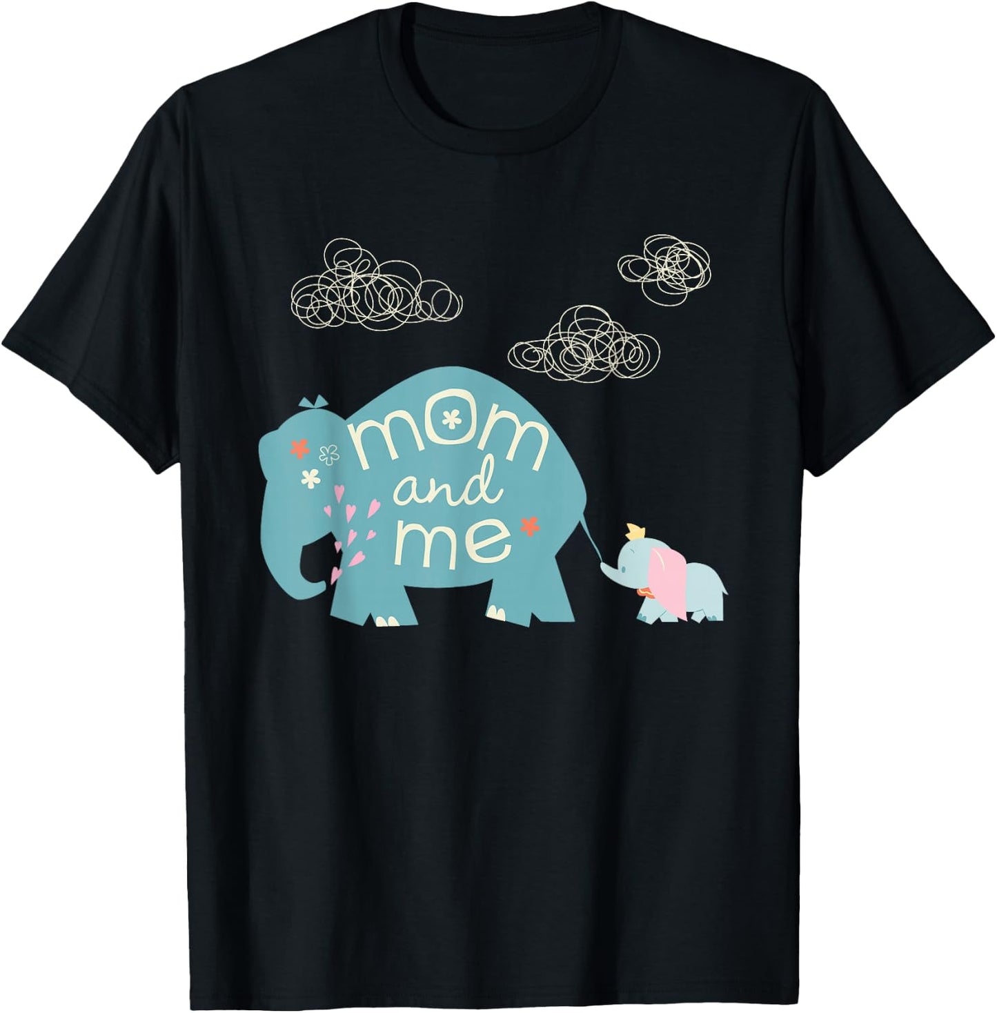 Disney Dumbo Cute Elephant Mom and Me Mother's Day T-Shirt - T-Shirt | Black