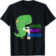 Cute Dino T-Rex Wash Your Hands T-Shirt - T-Shirt | Black
