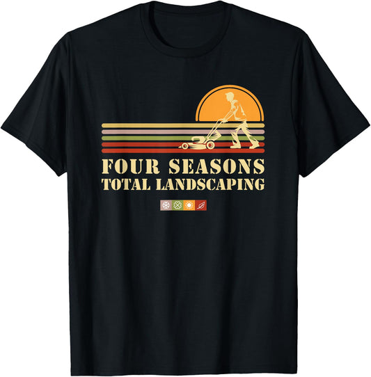 Four season total landscaping sunset vintage T-Shirt - T-Shirt | Black