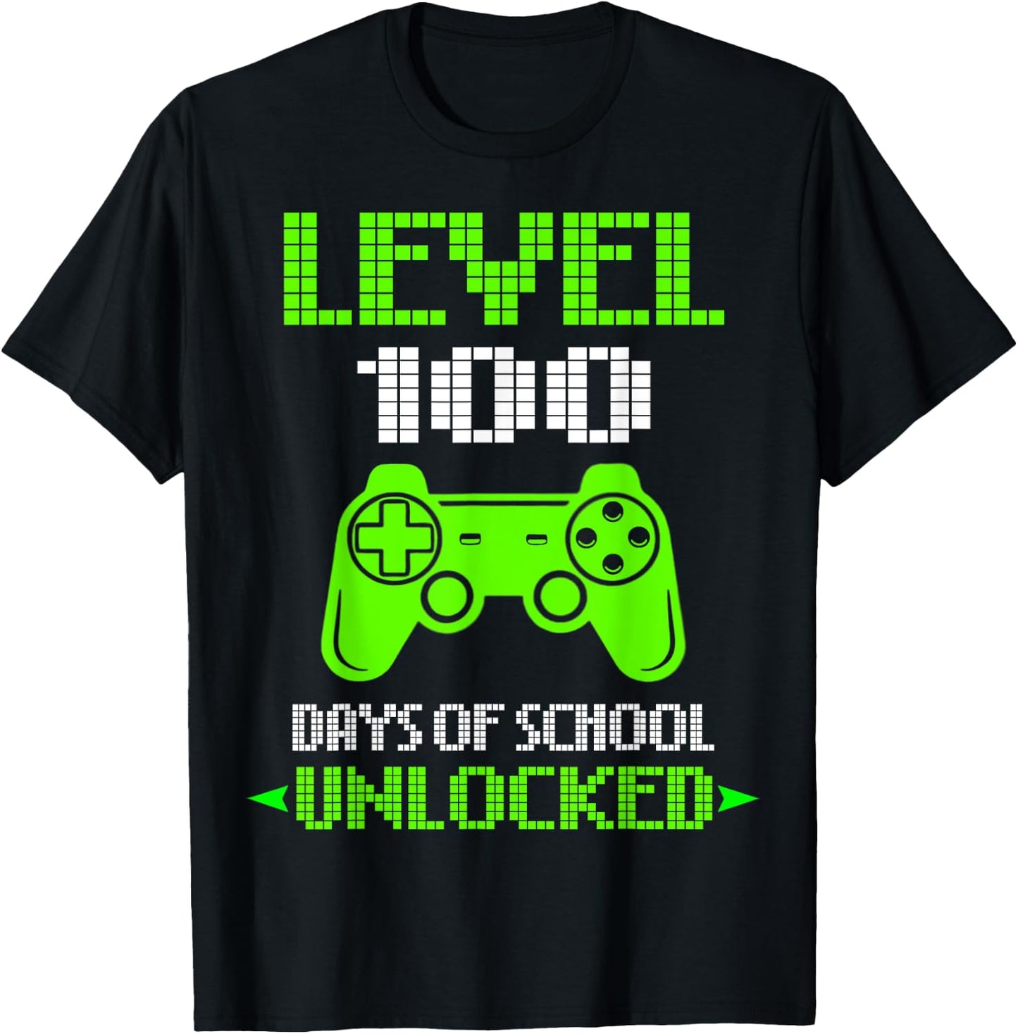 100th Day Of School Shirt Kids Video Games Boy Gift Gamer T-Shirt - T-Shirt | Black
