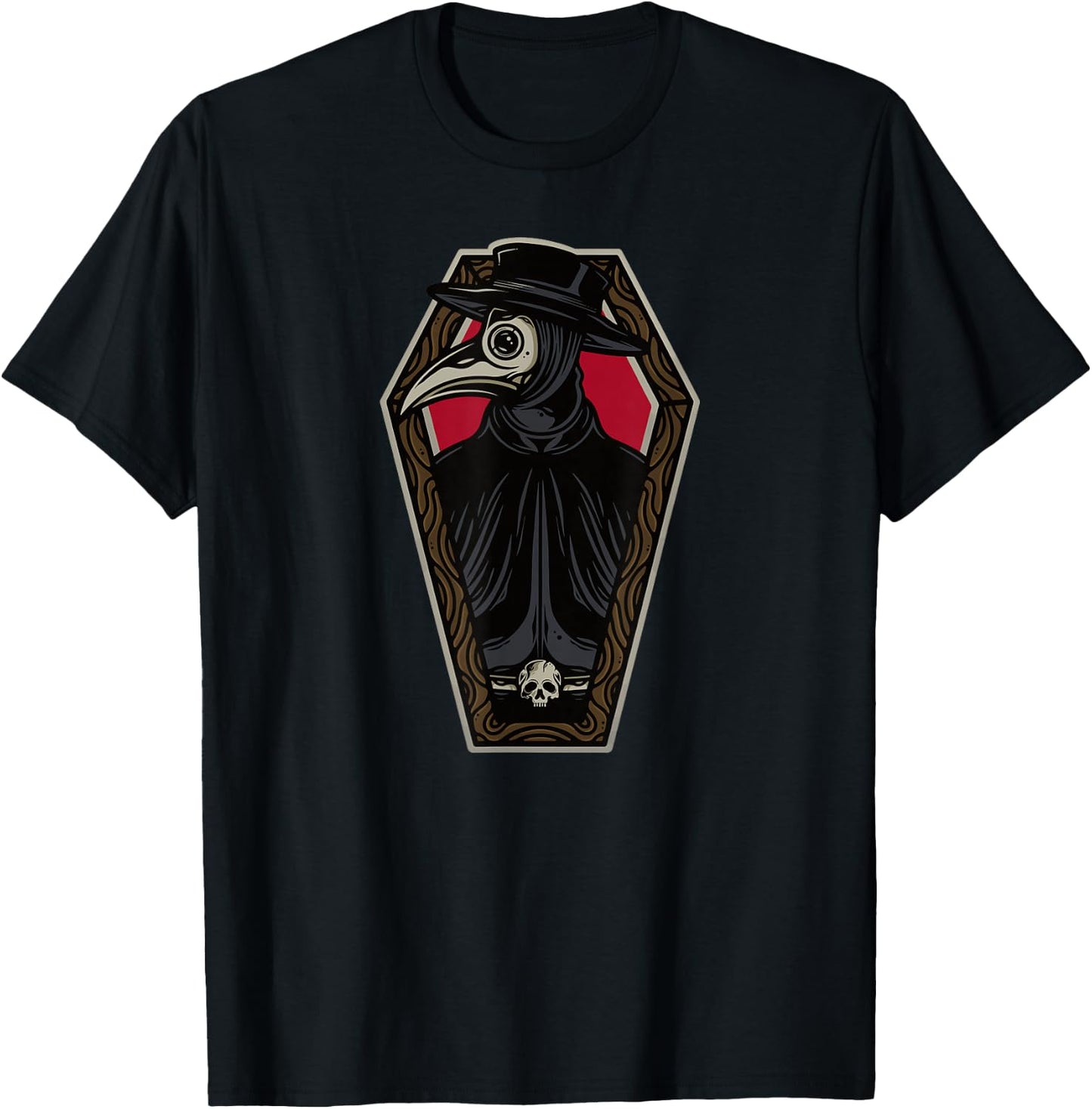 Steampunk Victorian - Steam Powered Engine Plague Doctor T-Shirt - T-Shirt | Black