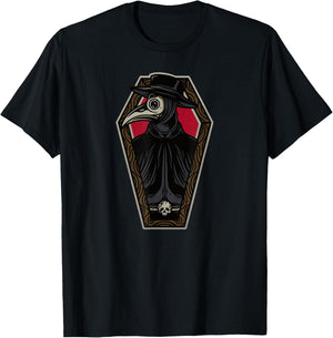 Steampunk Victorian - Steam Powered Engine Plague Doctor T-Shirt - T-Shirt | Black