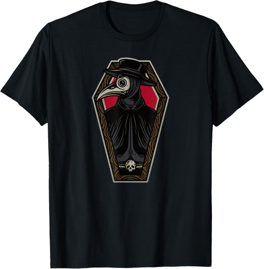 Steampunk Victorian - Steam Powered Engine Plague Doctor T-Shirt - T-Shirt | Black