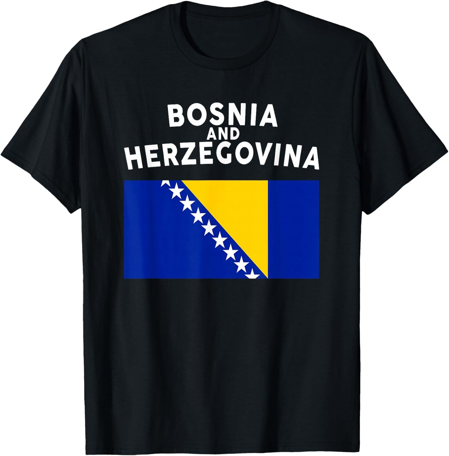 Bosnia & Herzegovina Flag Bosnian Pride Men Women Kids Gifts T-Shirt - T-Shirt | Black