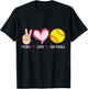 peace love softball Gift coach T-Shirt - T-Shirt | Black
