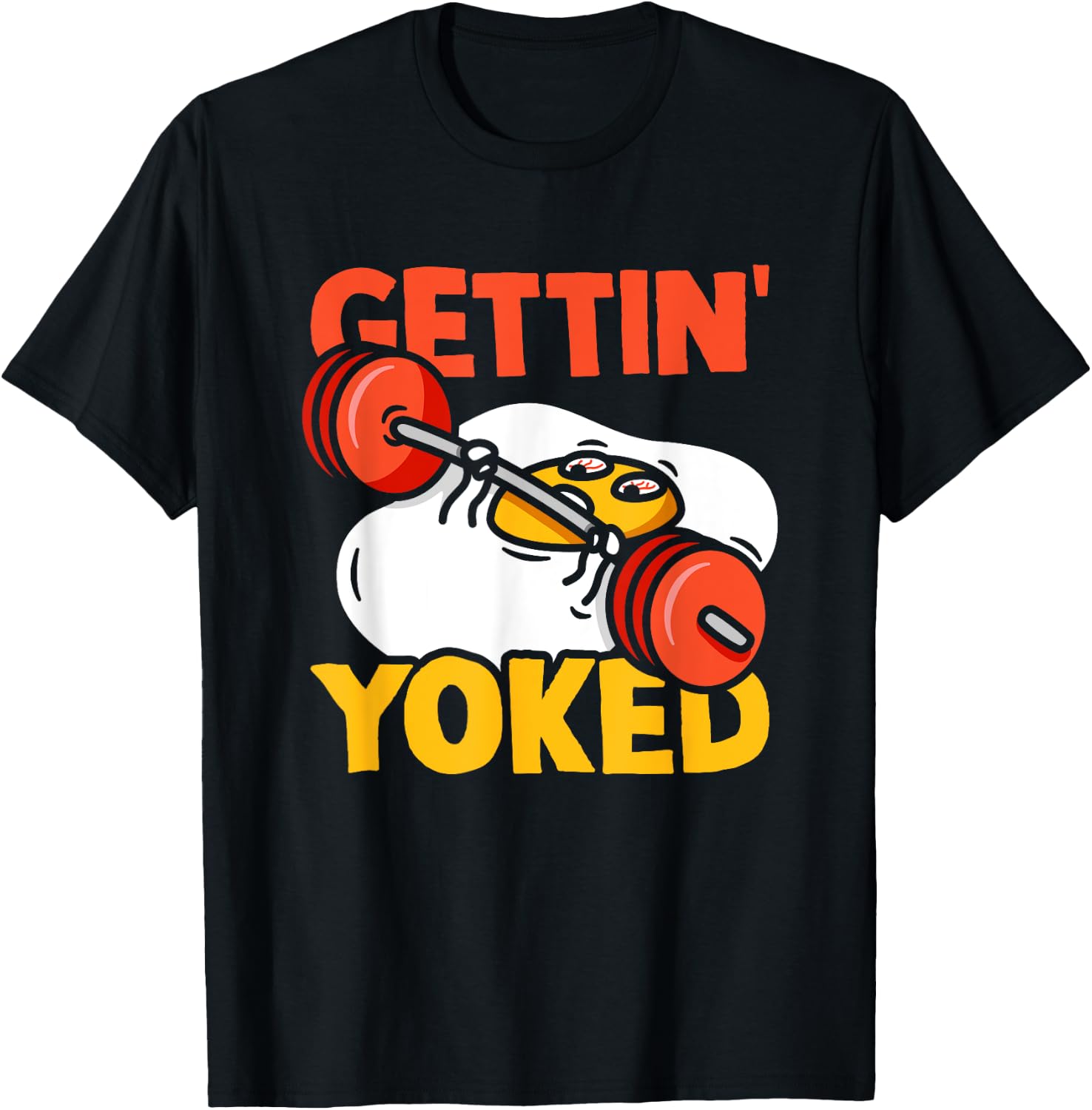 Weightlifter Getting Yoked Training Funny Bodybuilding Gym T-Shirt - T-Shirt | Black