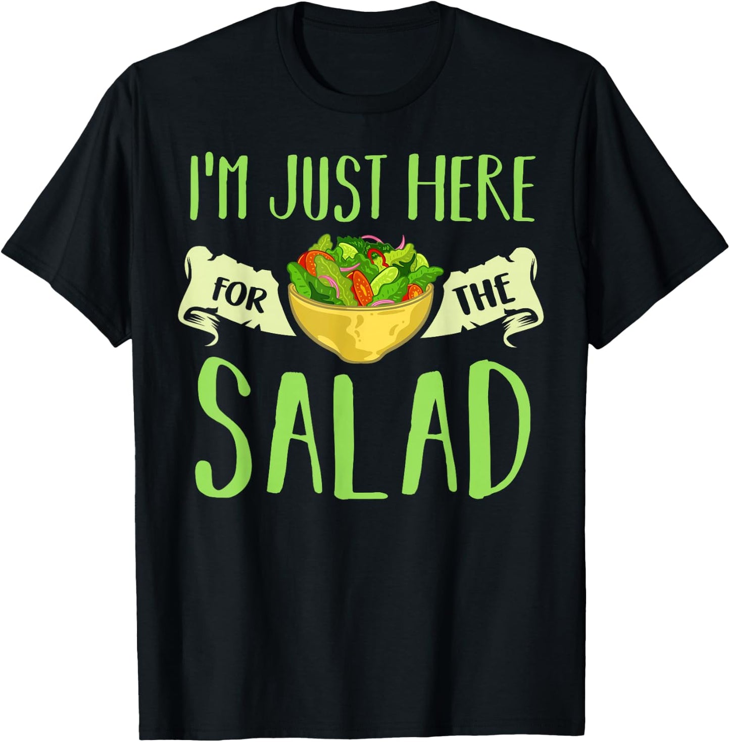 I Love Salad Vegan Dressing Bowl T-Shirt - T-Shirt | Black