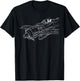 Plane Sketch Vintage Aircraft Aviation Pilot Aviator Gift T-Shirt - T-Shirt | Black