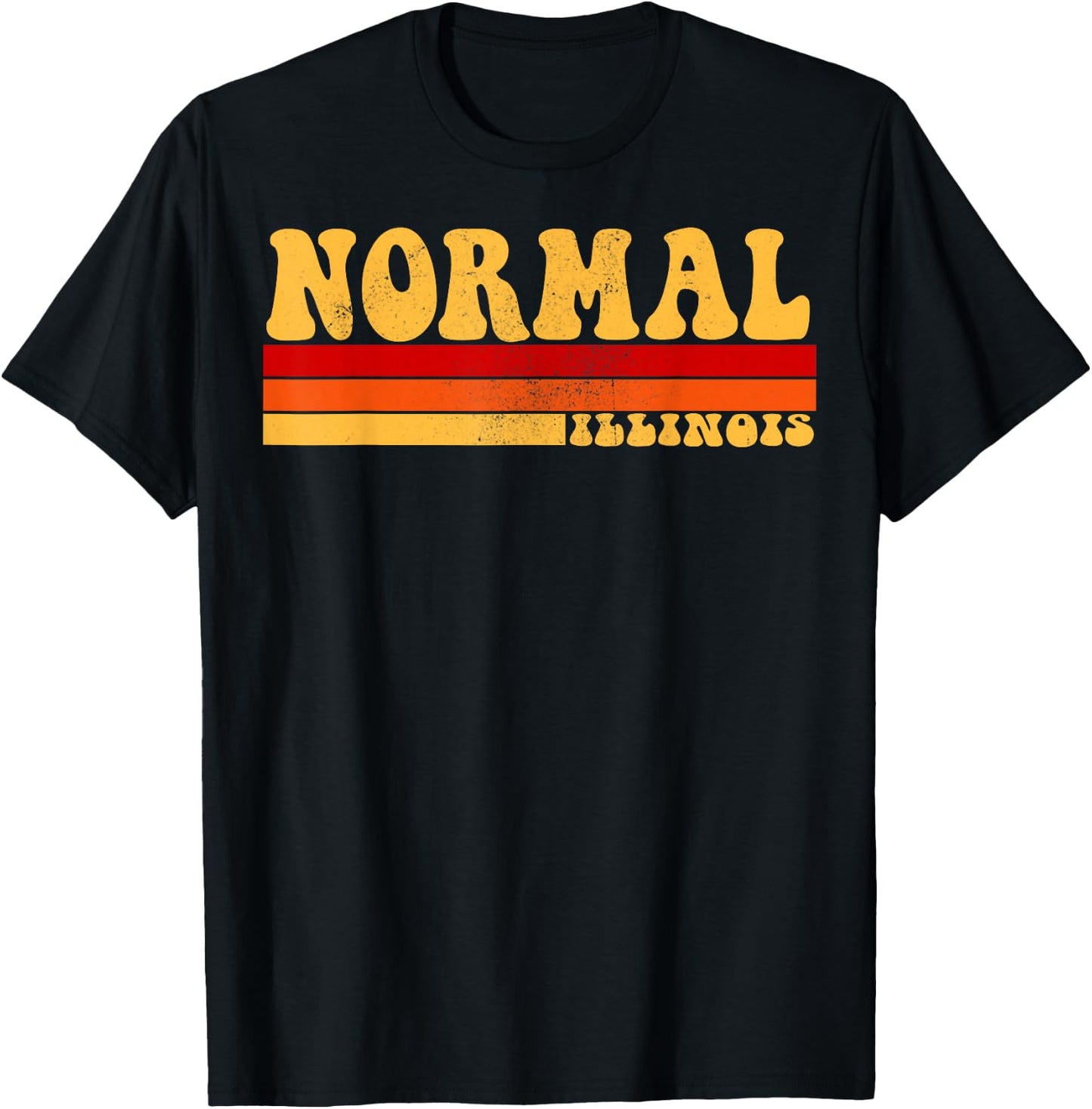 NORMAL Illinois City Vintage Roots Retro Design 70s 80s T-Shirt - T-Shirt | Black