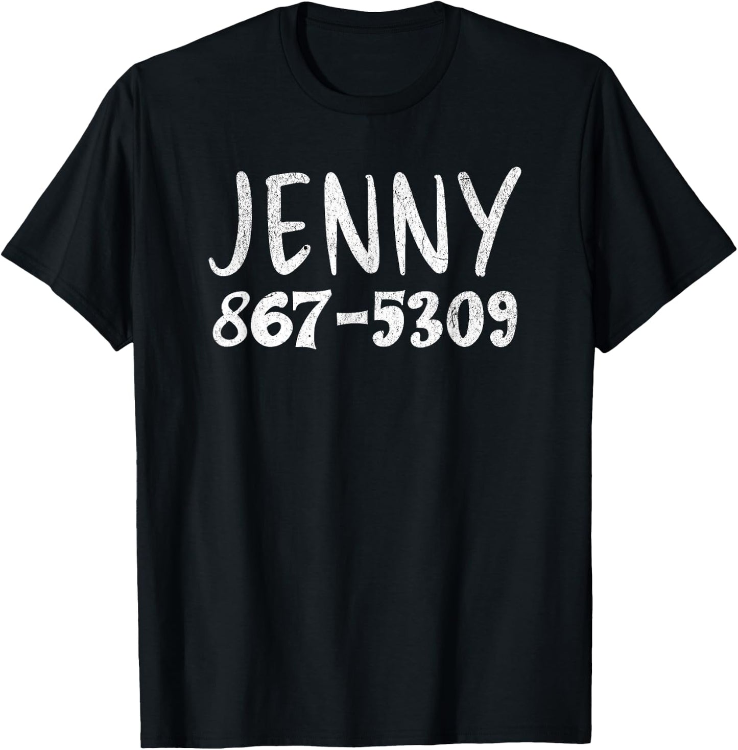 Jenny Phone Number 867-5309 Funny Rock Music T-Shirt - T-Shirt | Black