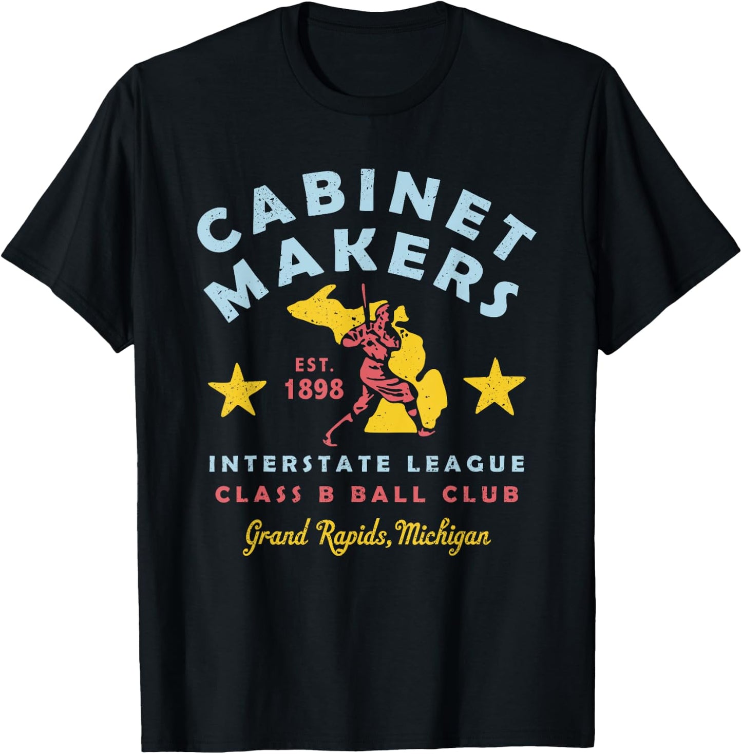 Grand Rapids Cabinet Makers Michigan Defunct Baseball T-Shirt - T-Shirt | Black