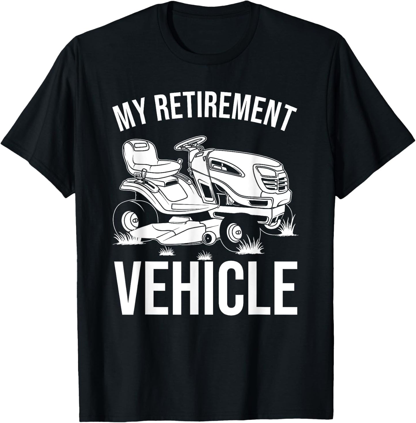 Funny Retirement Gardening Gift | Cute Lawn Mowing Men Women T-Shirt - T-Shirt | Black