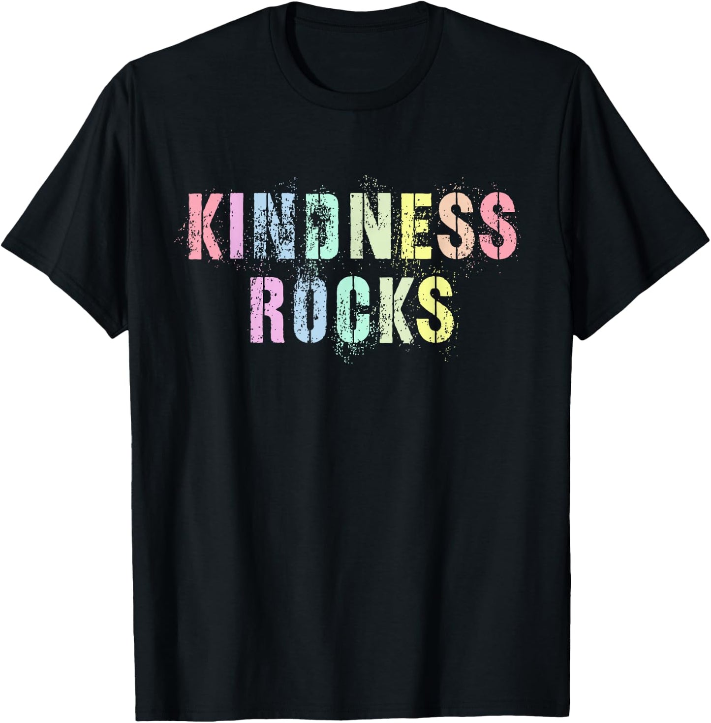 Vintage KINDNESS ROCKS School SPED Teacher Be Kind Pink T-Shirt - T-Shirt | Black