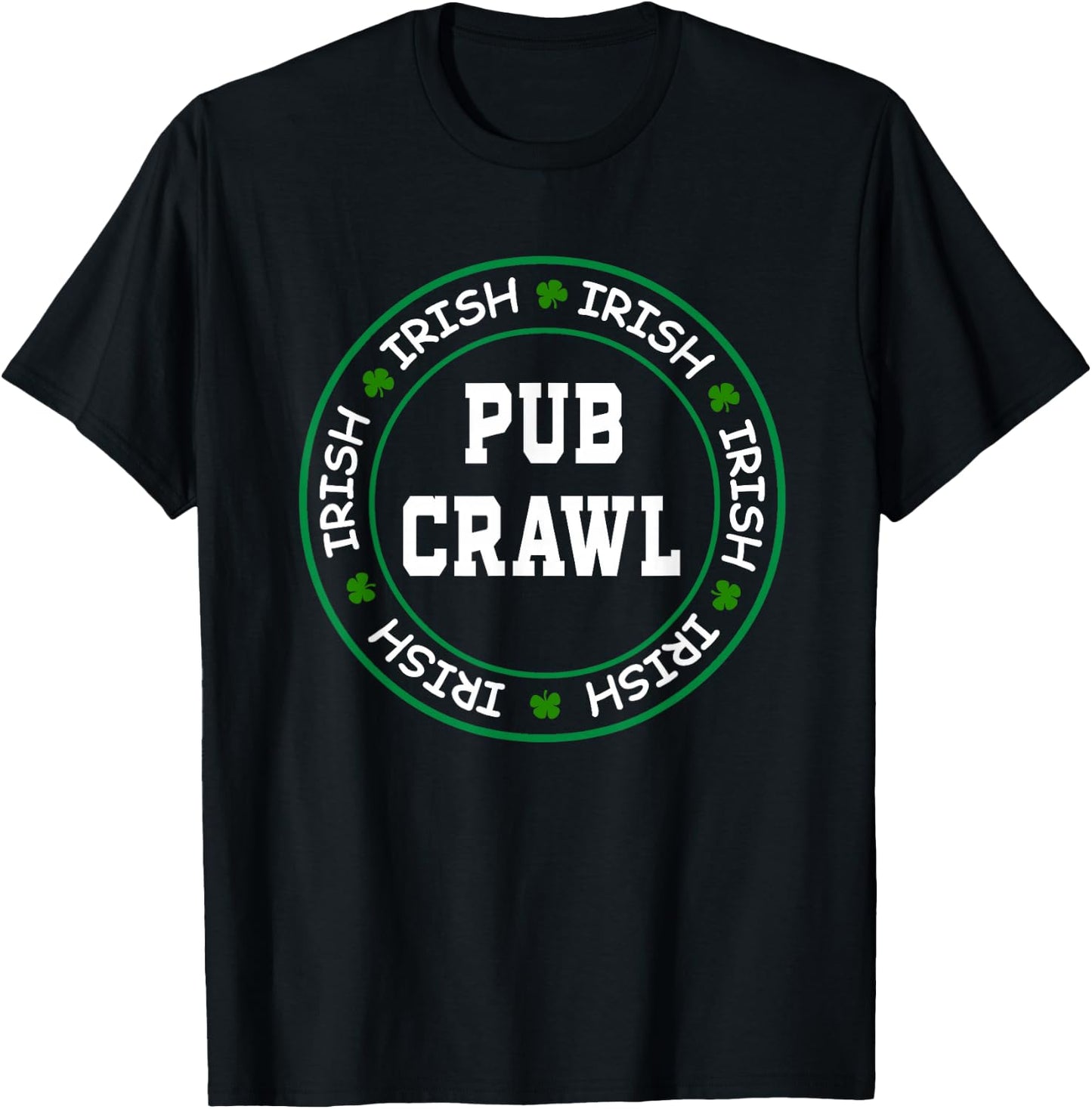 Official Irish Pub Crawl Drinking Party Apparel T-Shirt - T-Shirt | Black