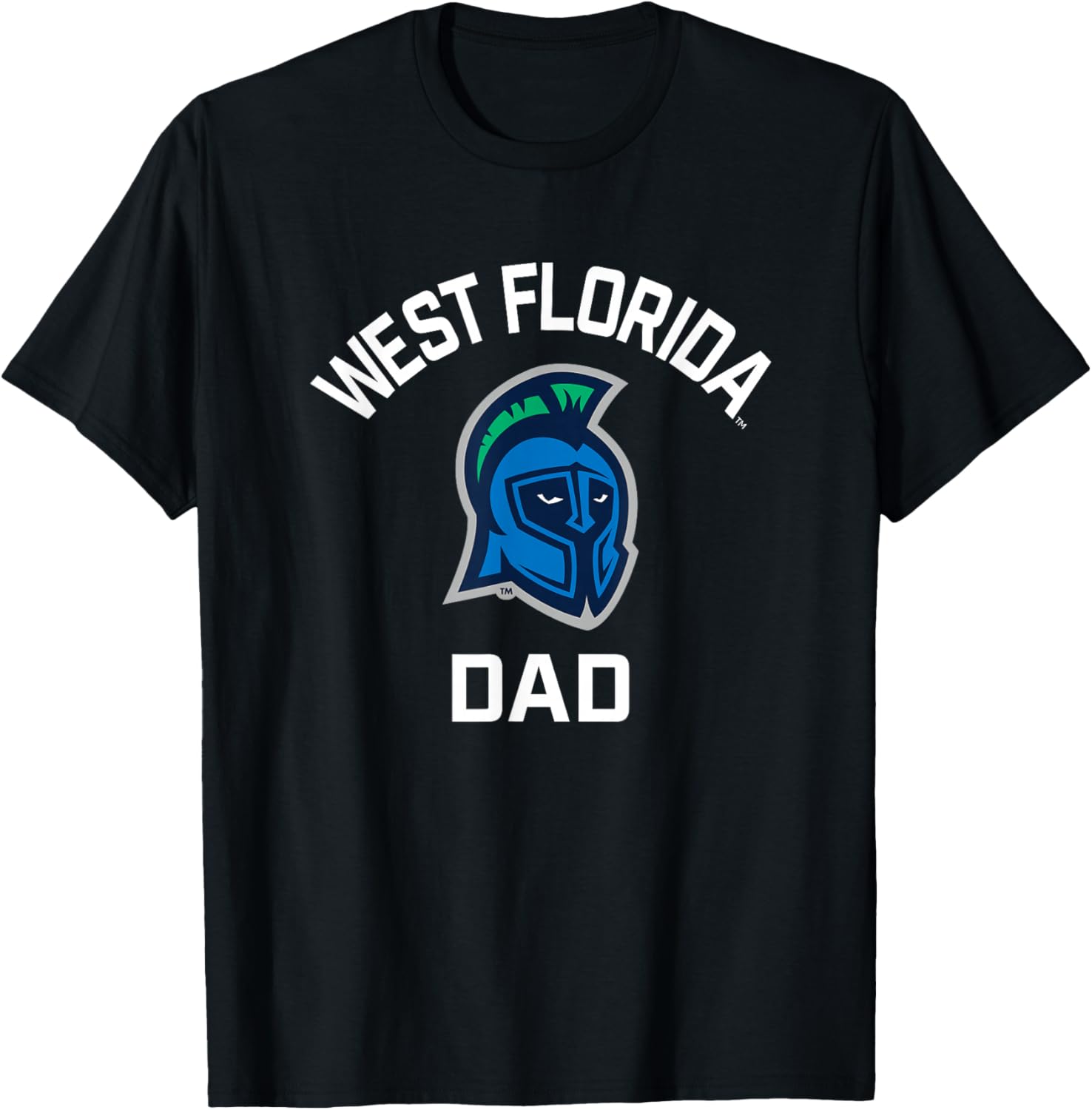 University of West Florida UWF Argonauts Arched Dad T-Shirt - T-Shirt | Black