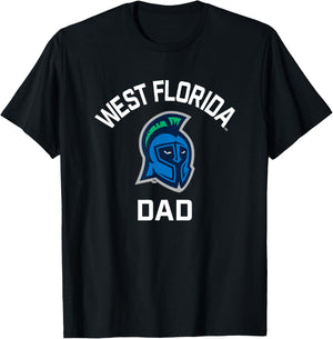 University of West Florida UWF Argonauts Arched Dad T-Shirt - T-Shirt | Black
