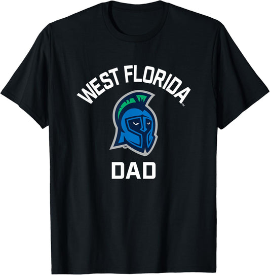 University of West Florida UWF Argonauts Arched Dad T-Shirt - T-Shirt | Black