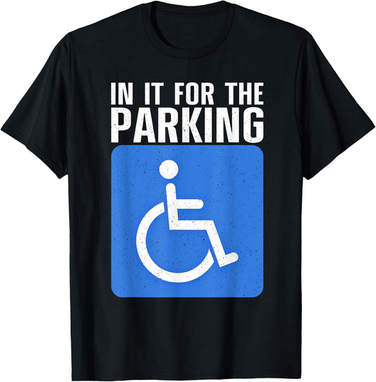 Funny Wheelchair Design Women Disability Handicapped T-Shirt - T-Shirt | Black