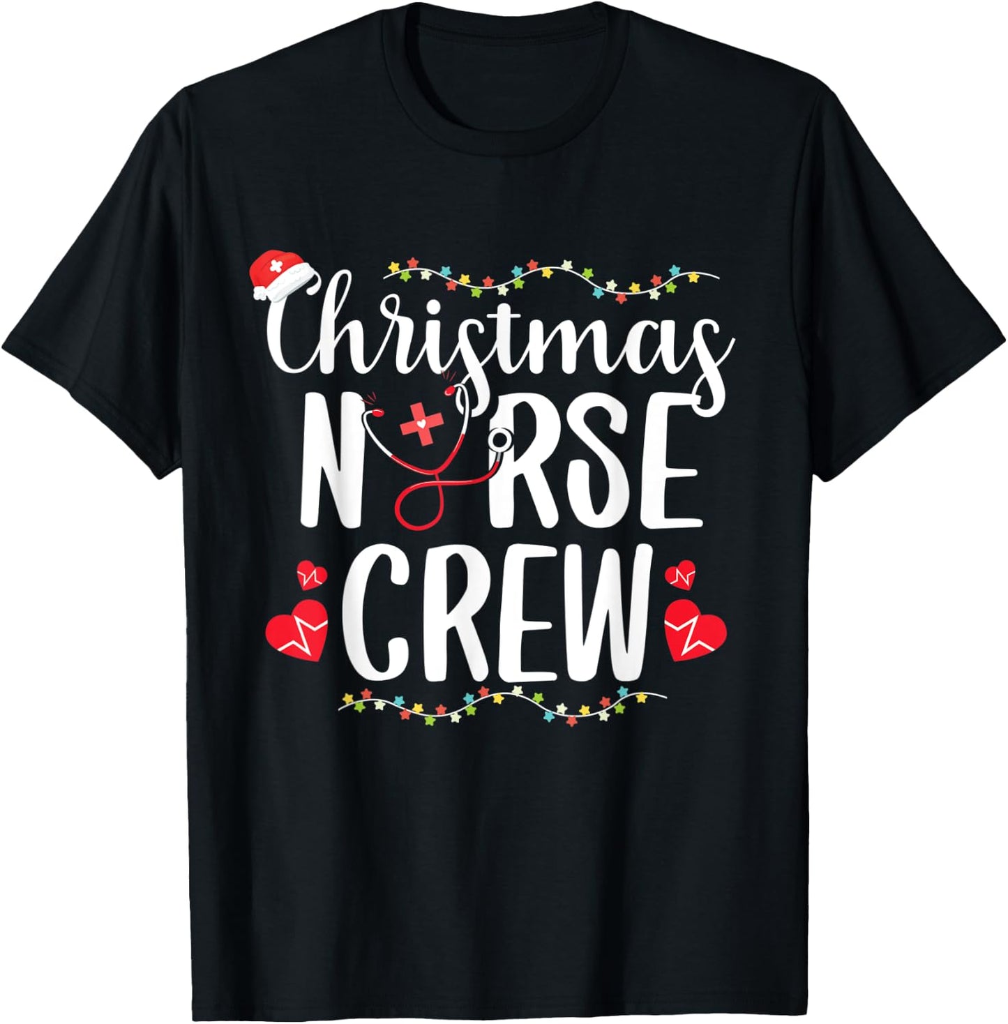 Christmas Nurse Nursing School RN Nurse Practitioner Gift T-Shirt - T-Shirt | Black
