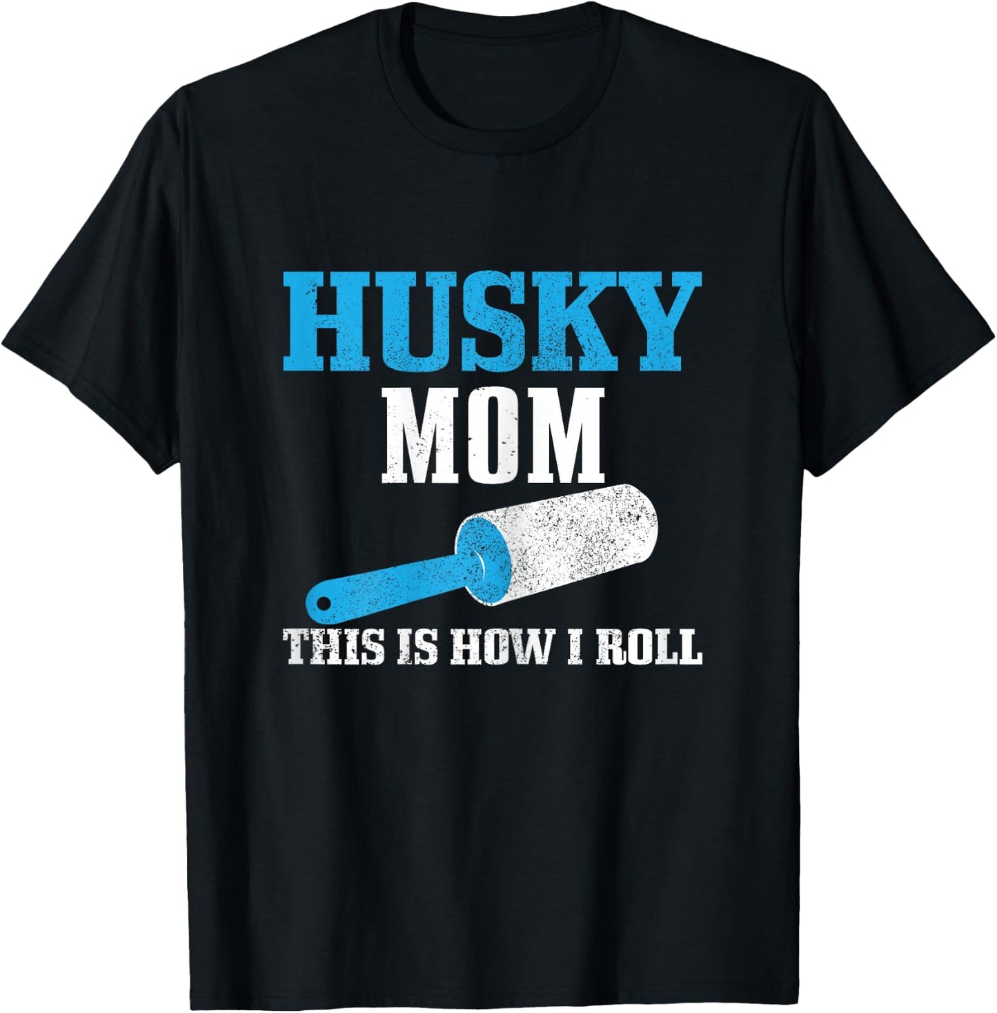 Husky Mom Funny Siberian Husky Mama Dog Hair T-Shirt - T-Shirt | Black